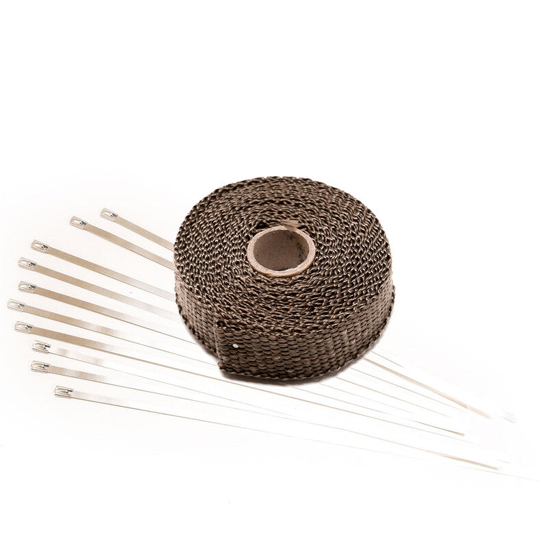 Nastro Termoisolante per Scarico Sottile (5m x 25mm) + Fascette Inox