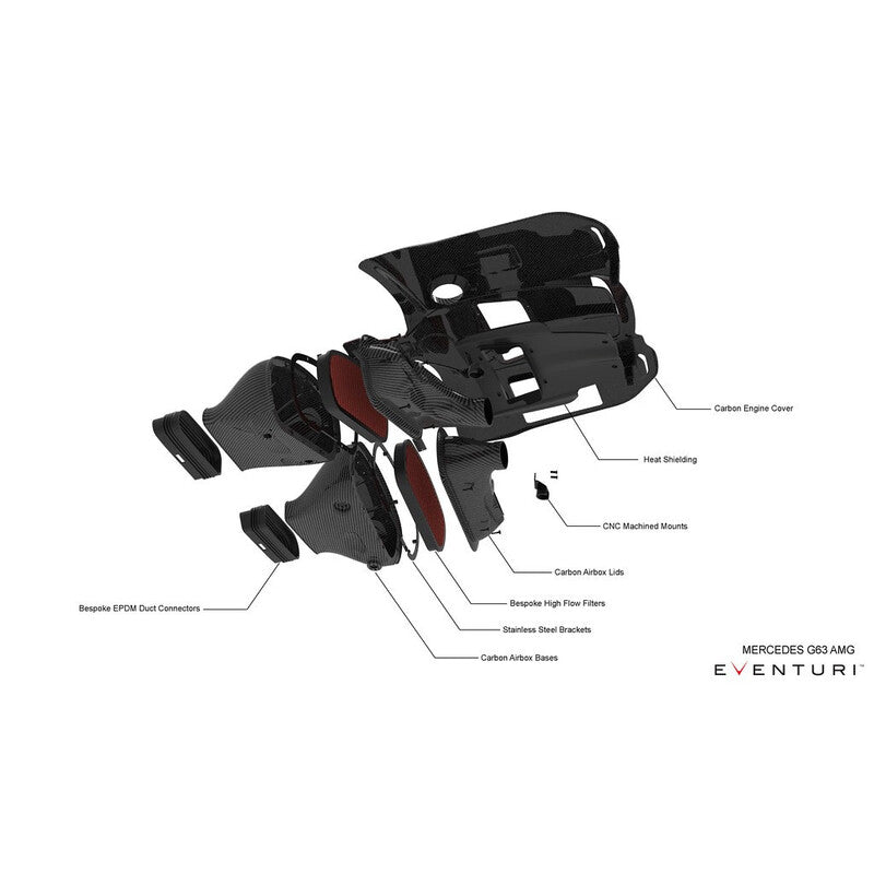 Kit di Aspirazione Carbonio Eventuri per Mercedes G63 AMG (W463 / W464)
