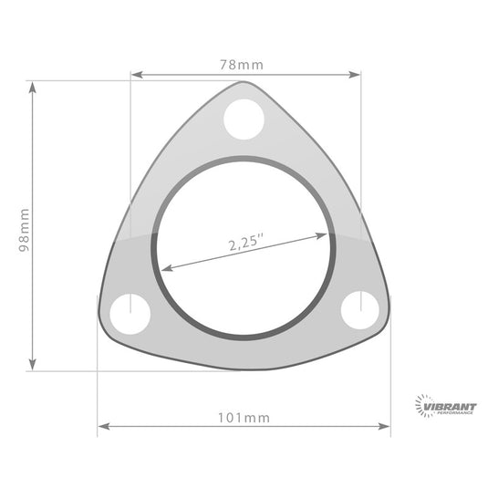 Guarnizione di Scarico Vibrant Performance 57 mm - 2.25" (3 Fori)