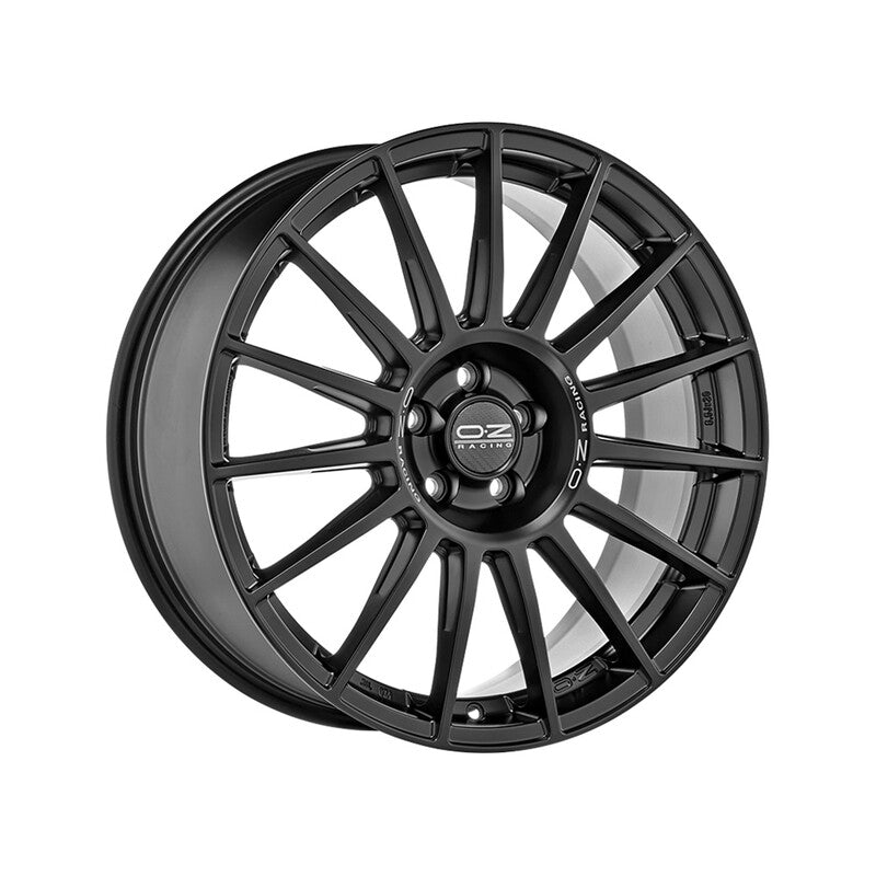 Carica immagine in Galleria Viewer, Cerchio OZ Racing Superturismo Dakar 10x20 5x112 ET19 - Nero opaco con scritte grigie
