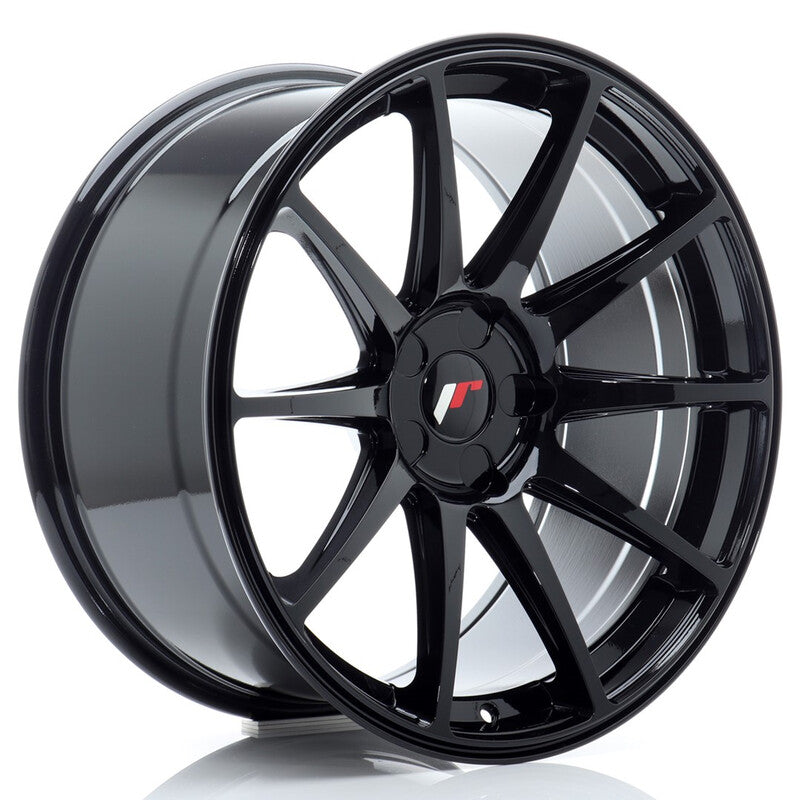 Carica immagine in Galleria Viewer, Cerchio Japan Racing JR-11 Extreme Concave 9,5x19 foratura su misura 5 fori ET15-35 - Nero lucido
