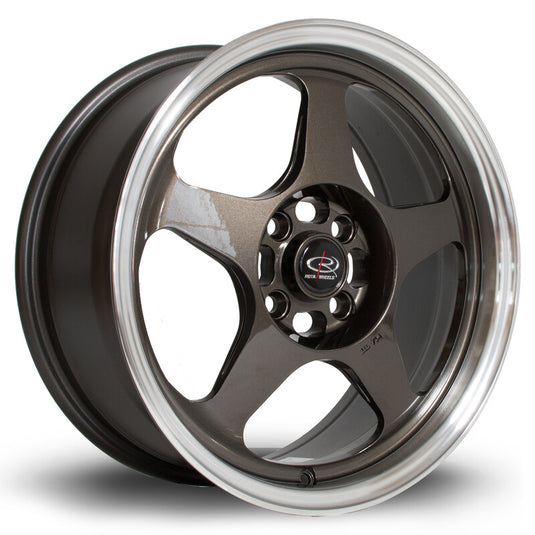 Cerchio Rota Slipstream 7x16 5x114.3 ET40 - Gunmetal con bordo lucidato