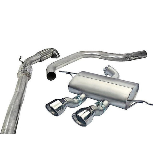 Linea di Scarico Completa "Turboback" Cobra per Seat Leon Cupra R 1P 2.0L TFSI (10-12)