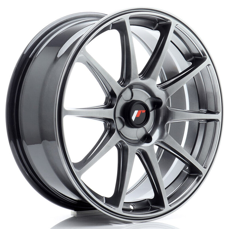 Cerchio Japan Racing JR-11 7,5x18 foratura su misura 4 fori ET20-40 - Hyper Black