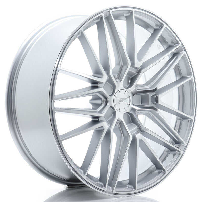 Cerchio Japan Racing JR-38 9x21 foratura su misura 5 fori ET10-52 - Argento lucidato