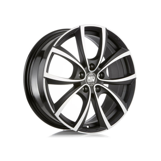 Cerchio MSW 27 7,5x18 5x112 ET48 - Nero lucido con razze lucidate