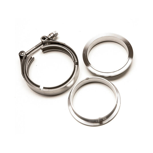 Kit V-Band 3.5" da Saldare - Flange + Fascetta Inox 89 mm