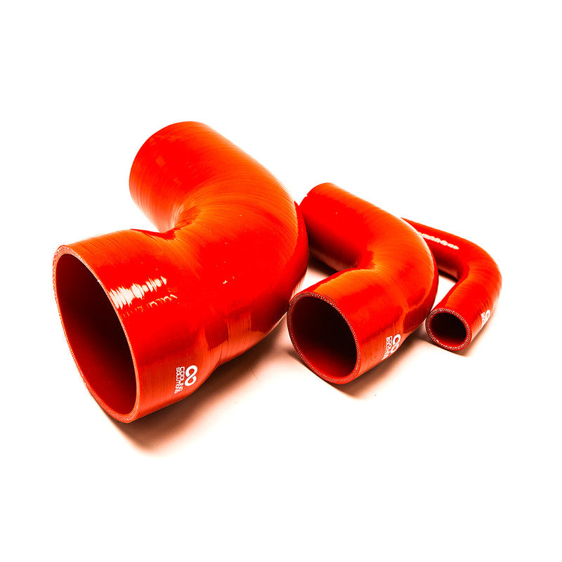 Riduttore a Gomito 90° in Silicone da Ø16-13 a Ø127-102 mm, Rosso