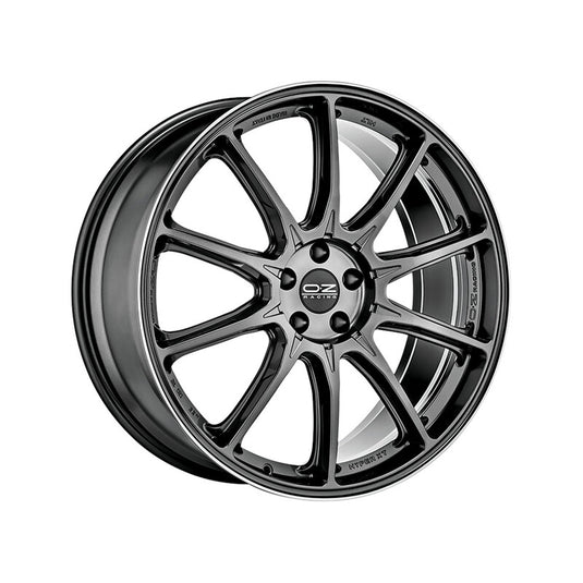 Cerchio OZ Racing Hyper XT HLT 9,5x20 5x112 ET52 - Grafite glitter con bordo lucidato