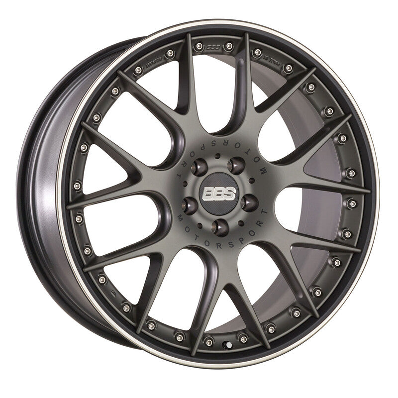 Carica immagine in Galleria Viewer, Cerchio BBS CH-RII 9,5x22 5x112 ET30 - Grigio platino
