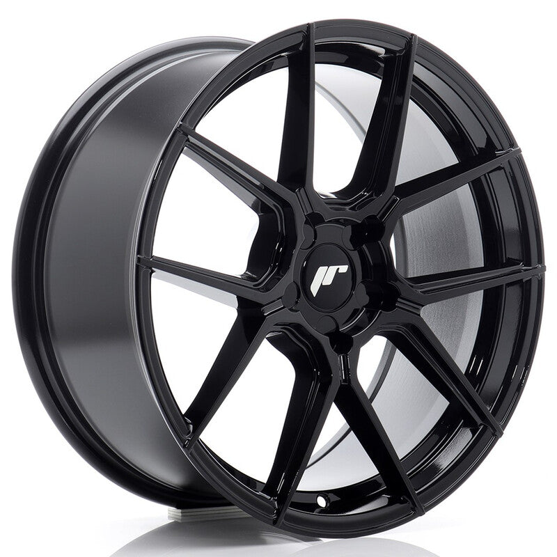 Cerchio Japan Racing JR-30 8,5x18 foratura su misura 5 fori ET20-45 - Nero lucido