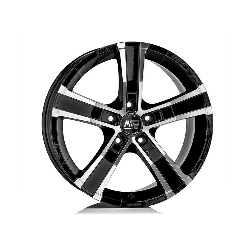 Cerchio OZ Racing X-Line Sahara 5 8x18 5x150 ET35 - Nero lucido con razze lucidate