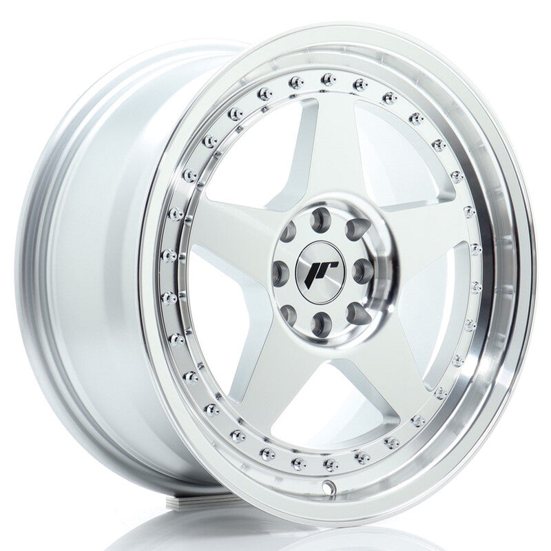 Cerchio Japan Racing JR-6 8x17 4x100/4x114.3 ET35 - Argento lucidato