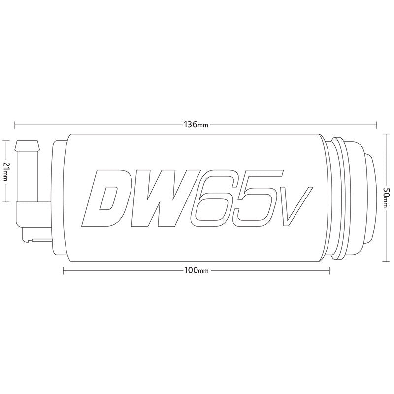 Pompa Benzina Deatschwerks DW65V 265 L/h E85 per VAG 2WD (A4, A6, TT, Golf, Passat, Beetle..)
