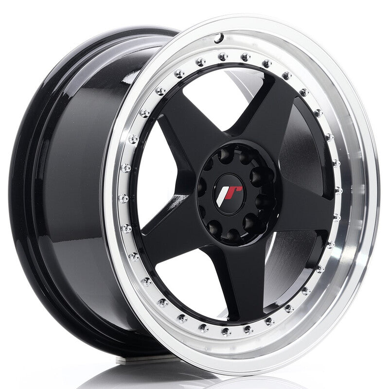 Cerchio Japan Racing JR-6 8,5x18 5x114.3/5x120 ET22 - Nero lucido
