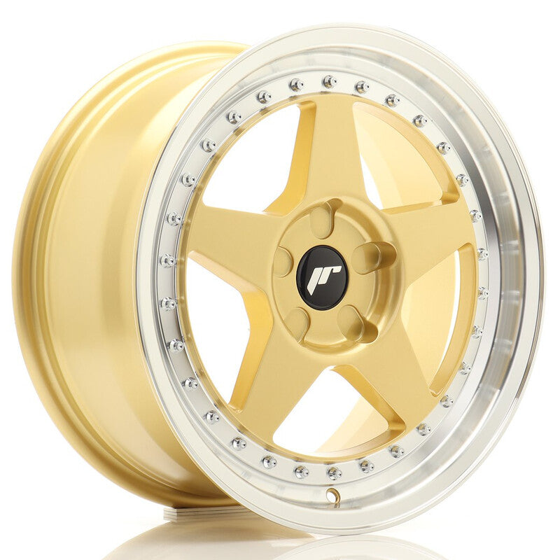 Cerchio Japan Racing JR-6 8x17 foratura su misura 5 fori ET20-35 - Oro