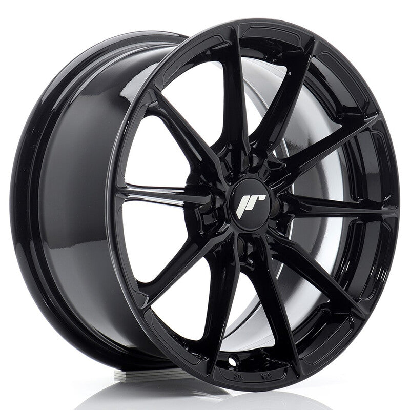 Carica immagine in Galleria Viewer, Cerchio Japan Racing JR-37 7x15 4x100 ET38 - Nero lucido
