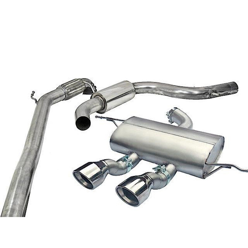 Linea di Scarico Completa "Turboback" Cobra per Seat Leon Cupra R 1P 2.0L TFSI (10-12)