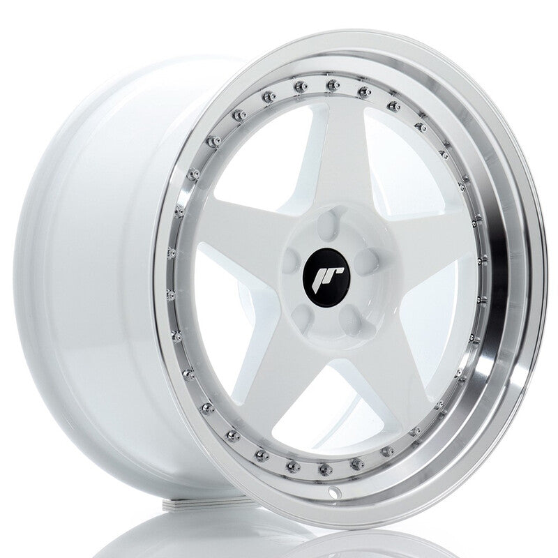 Cerchio Japan Racing JR-6 9,5x18 foratura su misura 5 fori ET20-40 - Bianco