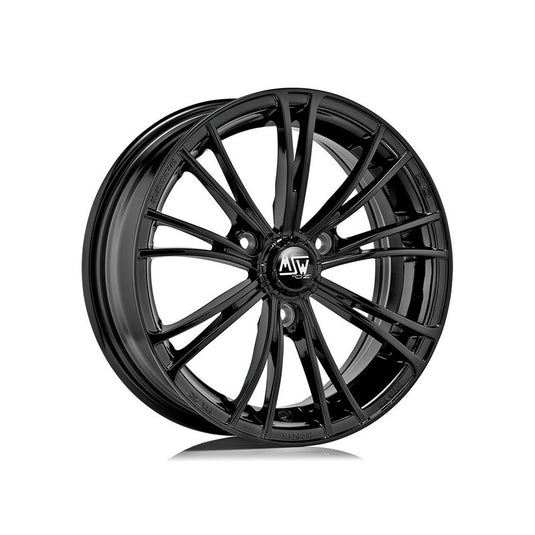 Cerchio MSW X2 6,5x15 3x112 ET30 - Nero lucido