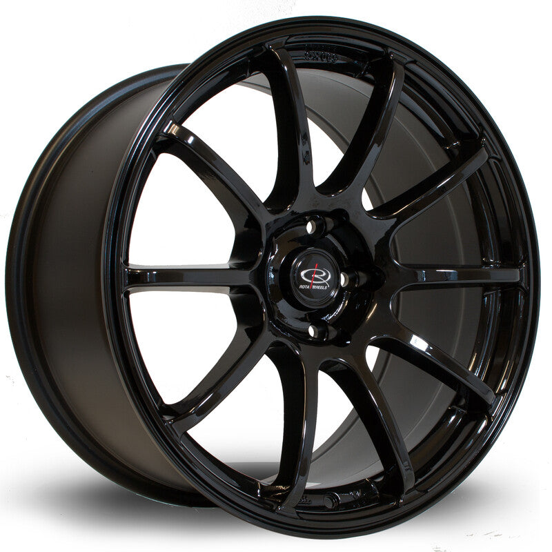 Cerchio Rota Force 9x18 5x114.3 ET27 - Nero lucido