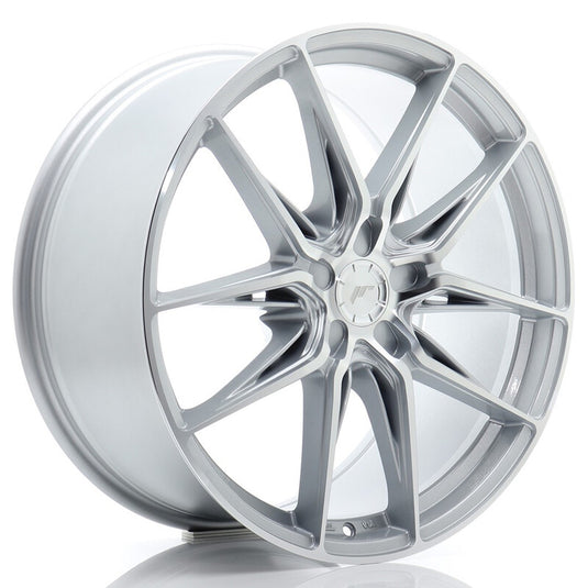 Cerchio Japan Racing JR-44 9,5x20 foratura su misura 5 fori ET20-57 - Argento lucidato