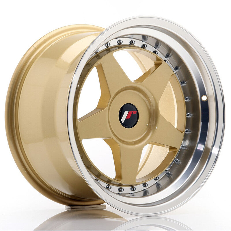 Carica immagine in Galleria Viewer, Cerchio Japan Racing JR-6 10x17 foratura su misura 4/5 fori ET20 - Oro
