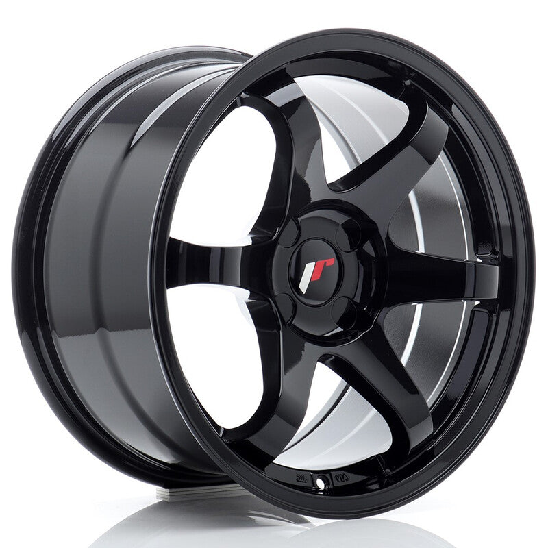 Cerchio Japan Racing JR-3 Extreme Concave 9x17 foratura su misura 4 fori ET20-35 - Nero lucido
