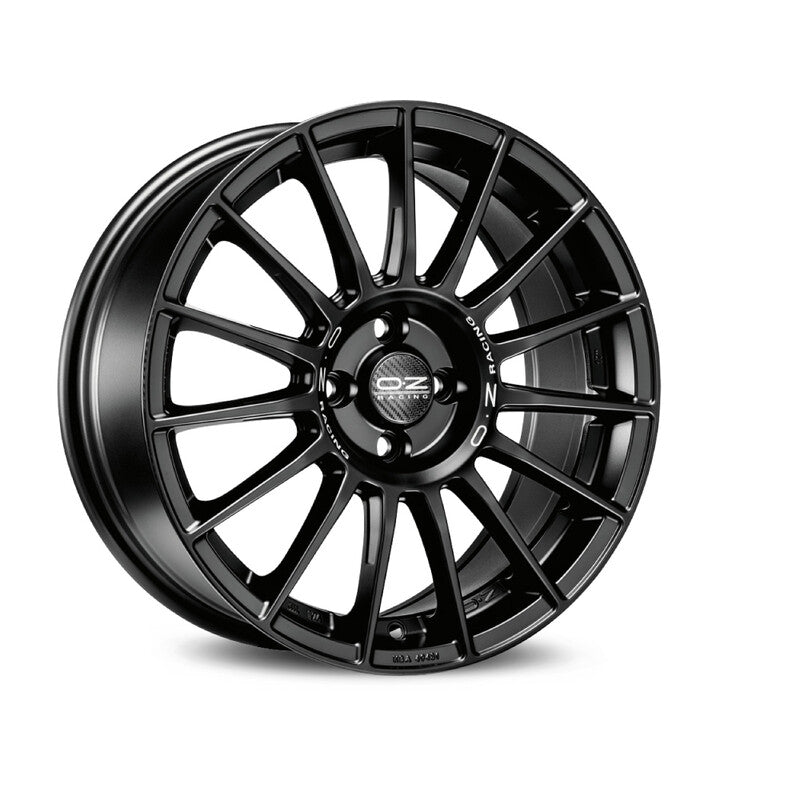 Carica immagine in Galleria Viewer, Cerchio OZ Racing Superturismo LM 8x18 5x112 ET48 - Nero opaco con scritte grigie
