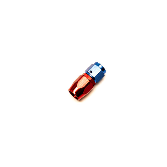 Raccordo dritto Femmina per Tubo Dash 6 (Blu & Rosso)