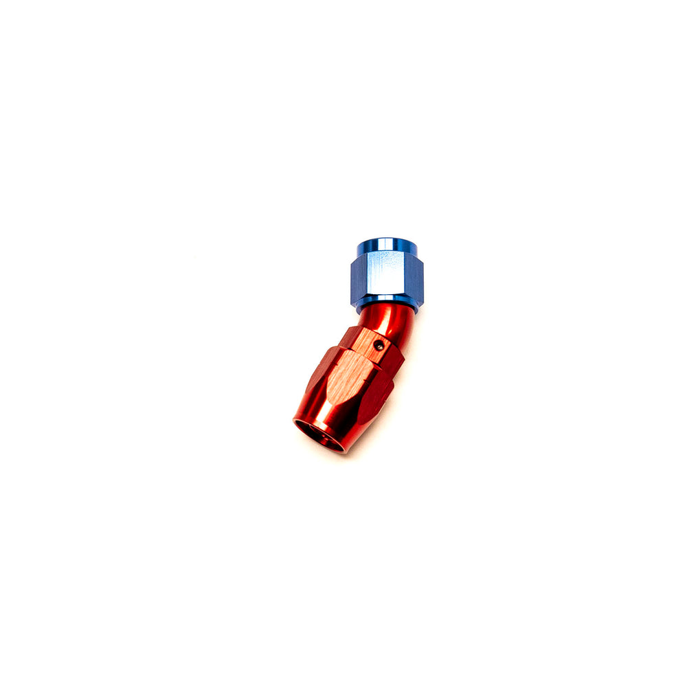 Raccordo a Gomito 30° Femmina per Tubo Dash 6 (Blu & Rosso)