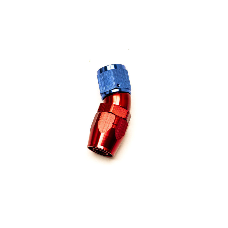 Raccordo a Gomito 30° Femmina per Tubo Dash 10 (Blu & Rosso)