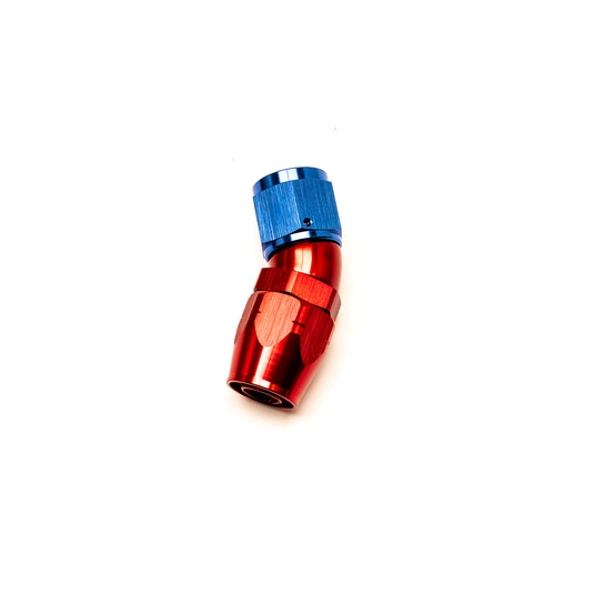 Raccordo a Gomito 30° Femmina per Tubo Dash 10 (Blu & Rosso)