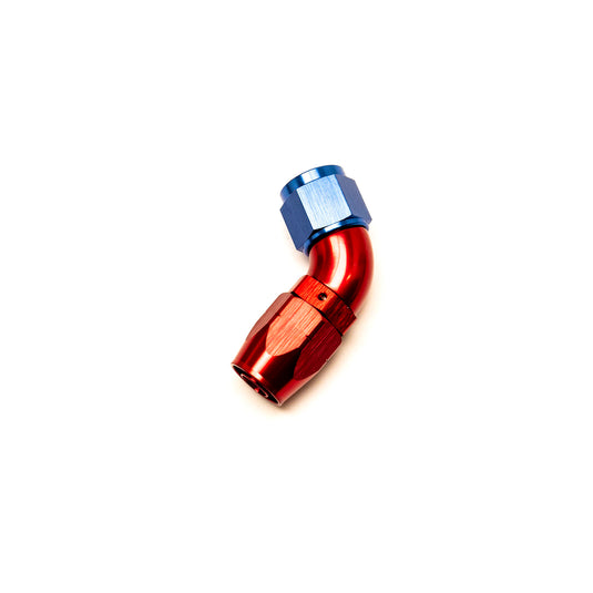 Raccordo a Gomito 60° Femmina per Tubo Dash 8 (Blu & Rosso)