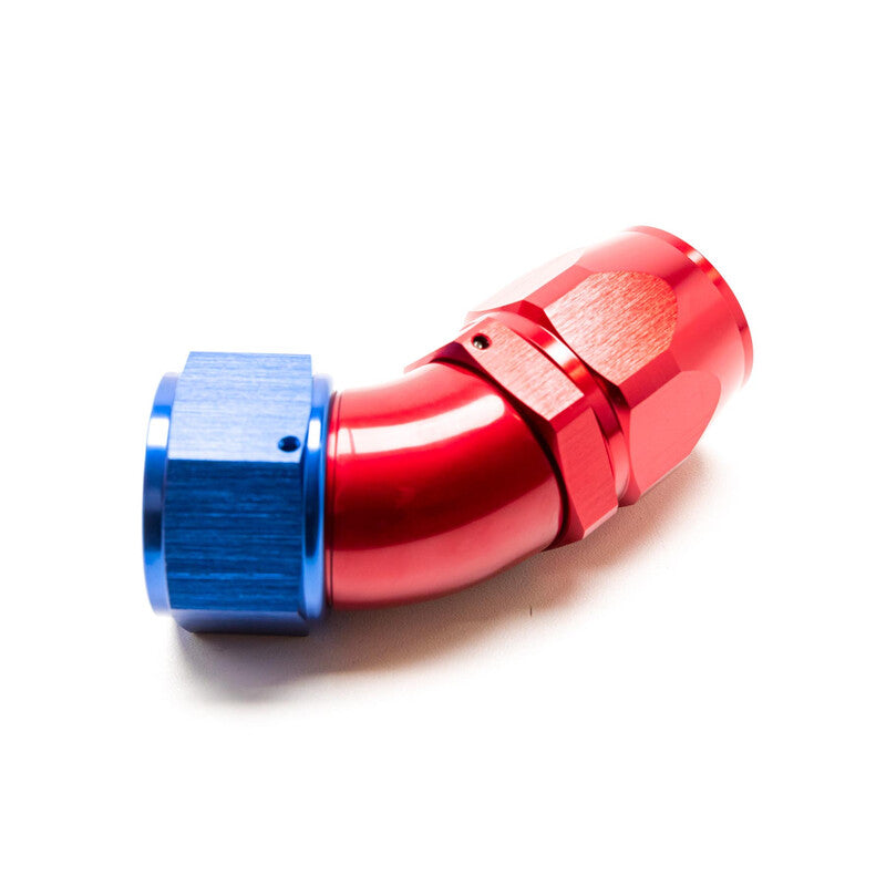 Carica immagine in Galleria Viewer, Raccordo a Gomito 45° Femmina per Tubo Dash 16 (Blu &amp; Rosso)
