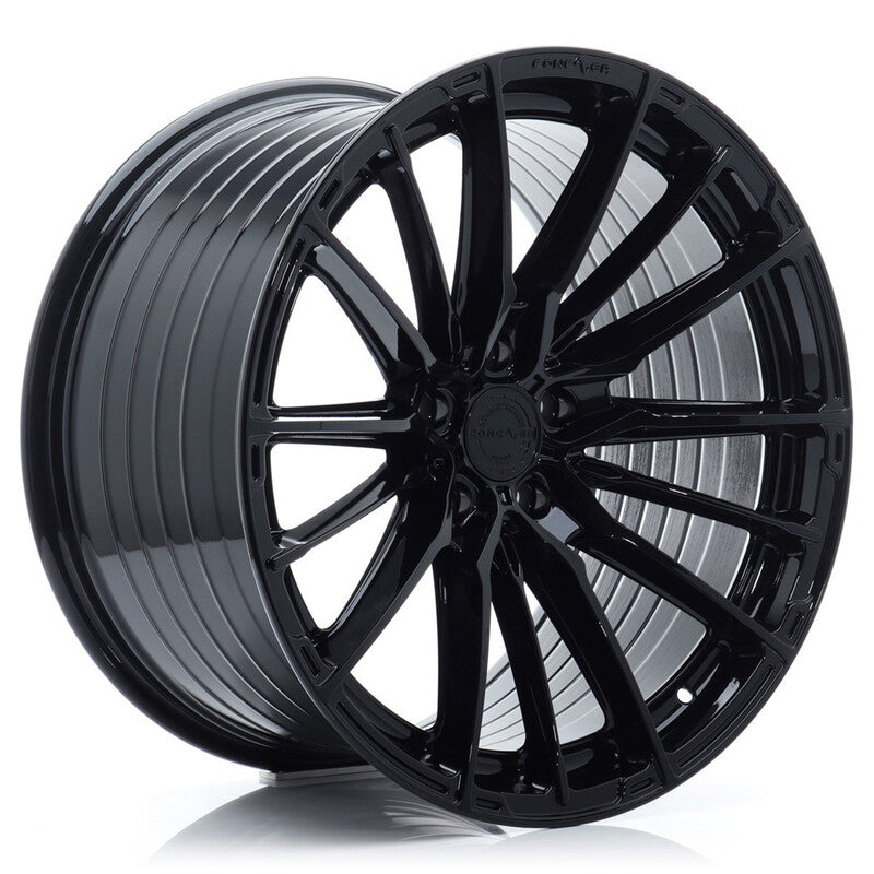 Carica immagine in Galleria Viewer, Cerchio Concaver CVR7 10,5x22 foratura su misura 5 fori ET10-46 - Nero platino
