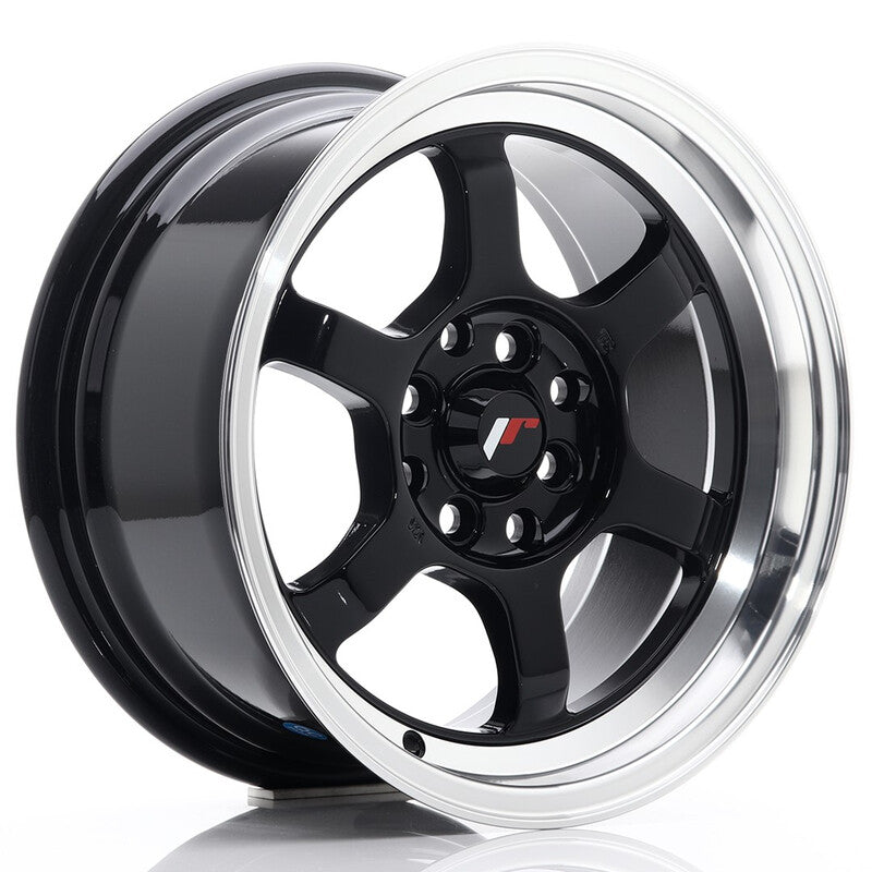 Carica immagine in Galleria Viewer, Cerchio Japan Racing JR-12 7,5x15 4x100/4x114.3 ET26 - Nero lucido
