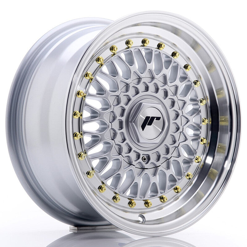 Carica immagine in Galleria Viewer, Cerchio Japan Racing JR-9 7x15 4x100/4x108 ET20 - Argento lucidato - rif. 18421
