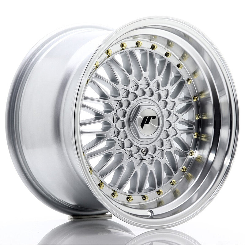 Carica immagine in Galleria Viewer, Cerchio Japan Racing JR-9 10x17 foratura su misura 4/5 fori ET20 - Argento lucidato

