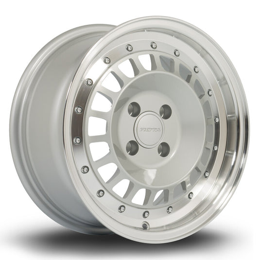 Cerchio Rota Speciale 7x15 4x108 ET35 - Argento con bordo lucidato - foro 67,1 mm