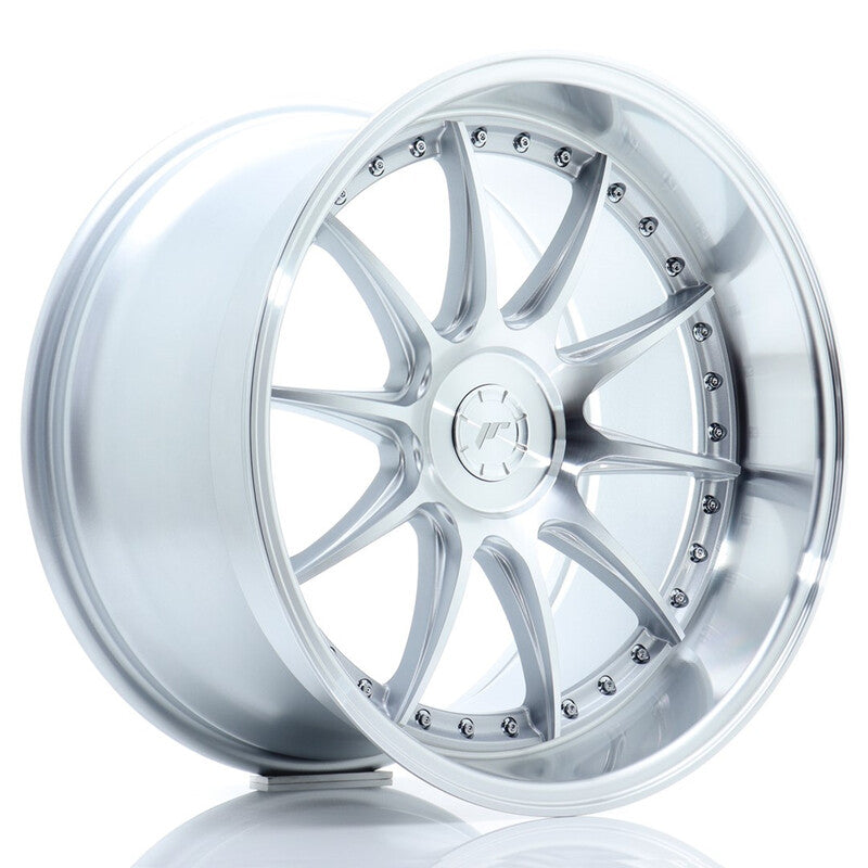 Carica immagine in Galleria Viewer, Cerchio Japan Racing JR-41 11x19 foratura su misura 5 fori ET12-25 - Argento
