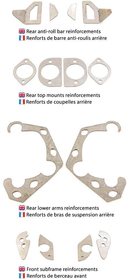 Kit Rinforzi Telaio da Saldare per BMW E36
