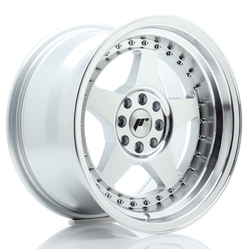 Carica immagine in Galleria Viewer, Cerchio Japan Racing JR-6 9x16 4x100/4x108 ET20 - Argento lucidato
