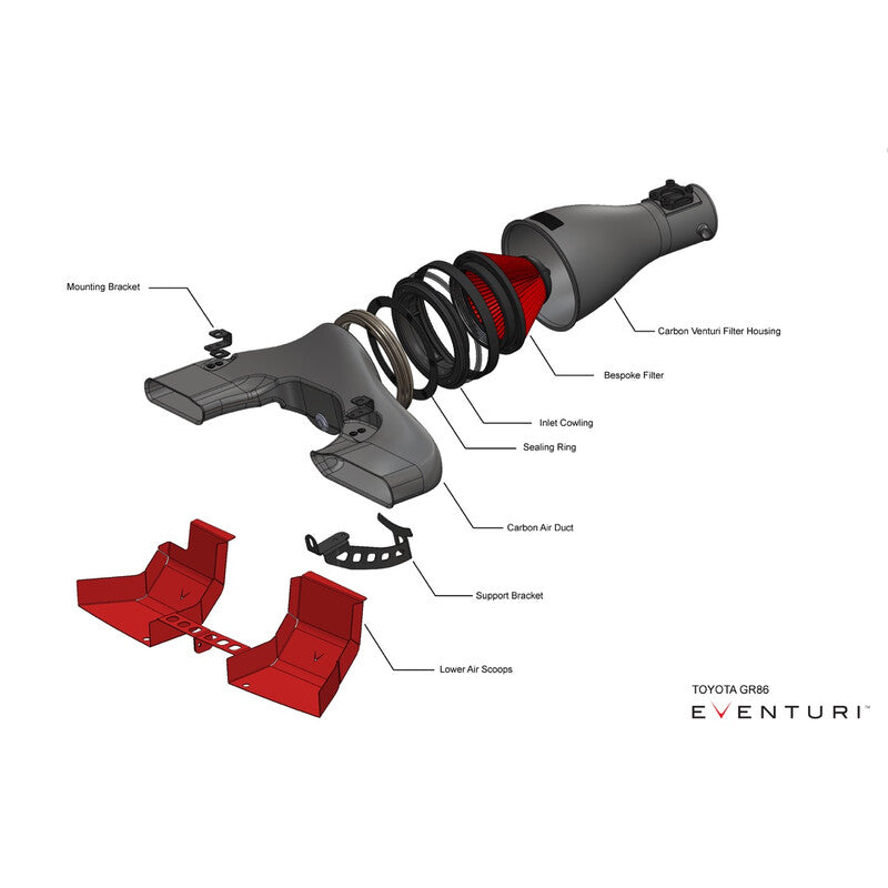 Kit di Aspirazione Carbonio Eventuri per Toyota GR86