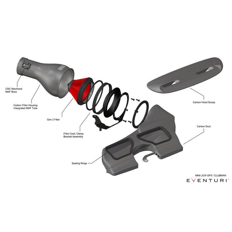 Carica immagine in Galleria Viewer, Kit di Aspirazione Carbonio Eventuri per Mini Clubman JCW (F54)
