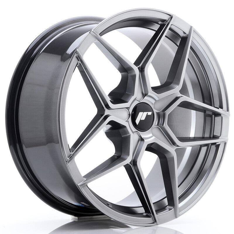 Cerchio Japan Racing JR-34 8x18 foratura su misura 5 fori ET20-42 - Hyper Black