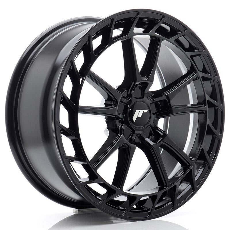 Carica immagine in Galleria Viewer, Cerchio Japan Racing JR-45 8,5x19 foratura su misura 5 fori ET20-50 - Nero lucido
