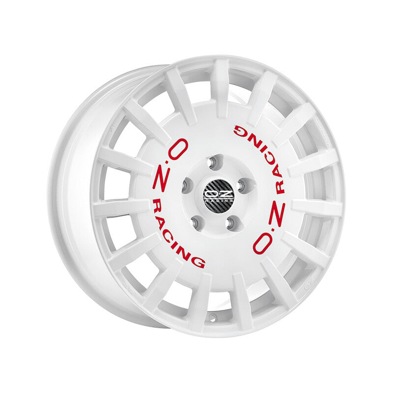 Carica immagine in Galleria Viewer, Cerchio OZ Racing Rally Racing 8x17 5x100 ET35 - Bianco con scritte rosse
