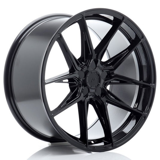 Cerchio Japan Racing JR-44 10x19 foratura su misura 5 fori ET15-45 - Nero lucido