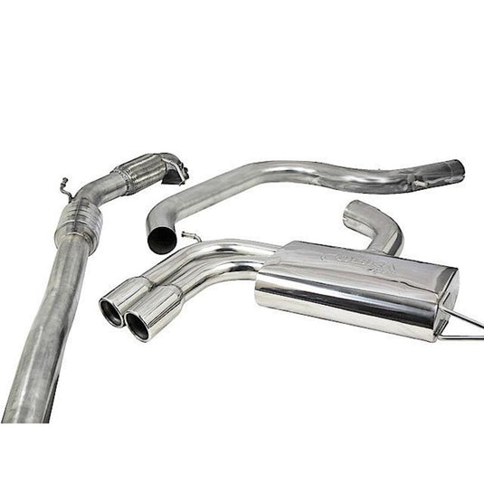 Linea di Scarico Completa "Turboback" Cobra per Audi A3 8P 3 Porte, 2.0L TFSI, 2 Ruote Motrici (03-12)